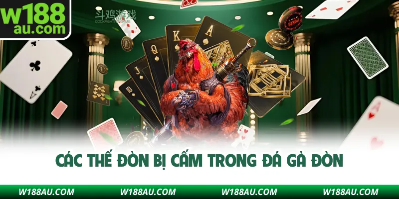 Các thế đòn bị cấm trong đá gà đòn